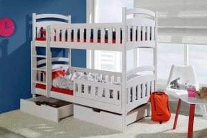 DAVI II 90x200 Weiß Etagenbett mit Schubladen Deine Möbel