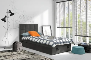 PETER 100x200 Riviera 95 Anthrazit Boxspringbett Einzelbett Jugendbett Deine Möbel