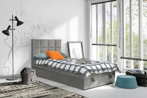 PETER 120x200 Riviera 91 Grau Boxspringbett Einzelbett Jugendbett Deine Möbel