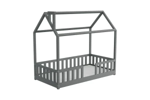 ROSI 90x200 Grau Bodenbett Hausbett Einzelbett Deine Möbel