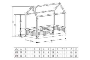 ROSI 120x200 Kiefer Bodenbett Hausbett Einzelbett Deine Möbel