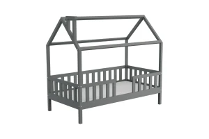 ROSI 90x200 Grau Hausbett Einzelbett Deine Möbel