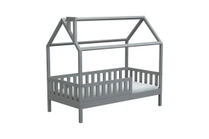 ROSI 140x200 Grau Hausbett Einzelbett Deine Möbel
