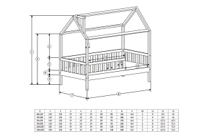 ROSI 140x200 Grau Hausbett Einzelbett Deine Möbel