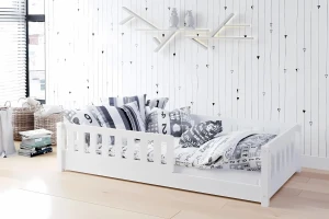 SOPHIA 140x200 Weiß Bodenbett Einzelbett Deine Möbel