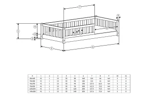SOPHIA 140x200 Kiefer Bodenbett Einzelbett Deine Möbel