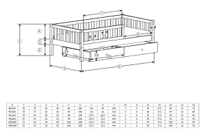 SOPHIA 120x200 Kiefer Kinderbett mit zwei Schubladen Deine Möbel