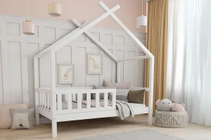 STAR PLUS 140x200 Weiß Hausbett Einzelbett Deine Möbel