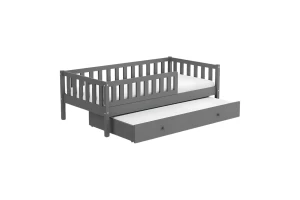 SOPHIA 90x200 Grau Kinderbett Ausziehbett Deine Möbel