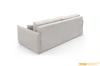 Rückansicht des modernen Sofas LILA in beigem Bouclé-Textil.