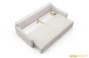 Modernes Schlafsofa in Beige mit praktischem Bettkasten für Stauraum.