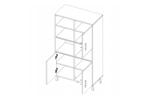 JUSTIN 6 Hochkommode Kommode Jugendkommode Sideboard 80 cm breit Deine Möbel