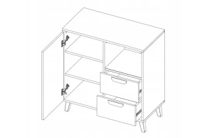 JUSTIN 9 Kommode Kinderkommode Jugendkommode Sideboard 80 cm breit Kinderzimmer Jugendzimmer Schlafzimmer Deine Möbel