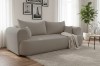 Elegantes beiges Sofa mit weichen Kissen in einem stilvoll eingerichteten Raum.