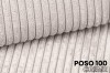 Nahaufnahme des Cord-Stoffes POSO 100 in Creme für das Polsterbett Vena.