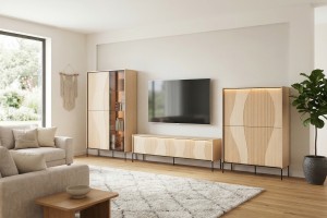 FAVOS A Wohnzimmer-Set modernes Wohnzimmermöbel mit LED-Beleuchtung Deine Möbel