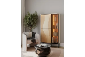 FAVOS B Wohnzimmer-Set modernes Wohnzimmermöbel mit LED-Beleuchtung Deine Möbel