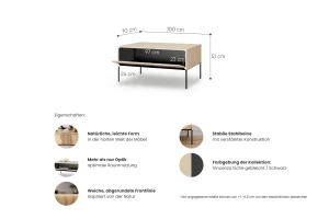 FAVOS B Wohnzimmer-Set modernes Wohnzimmermöbel mit LED-Beleuchtung Deine Möbel