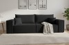 Elegantes anthrazitfarbenes Sofa in einem modernen Wohnzimmer.