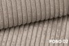 Nahaufnahme vom Cord-Stoff Poso 02 in Beige für Bettgestelle.