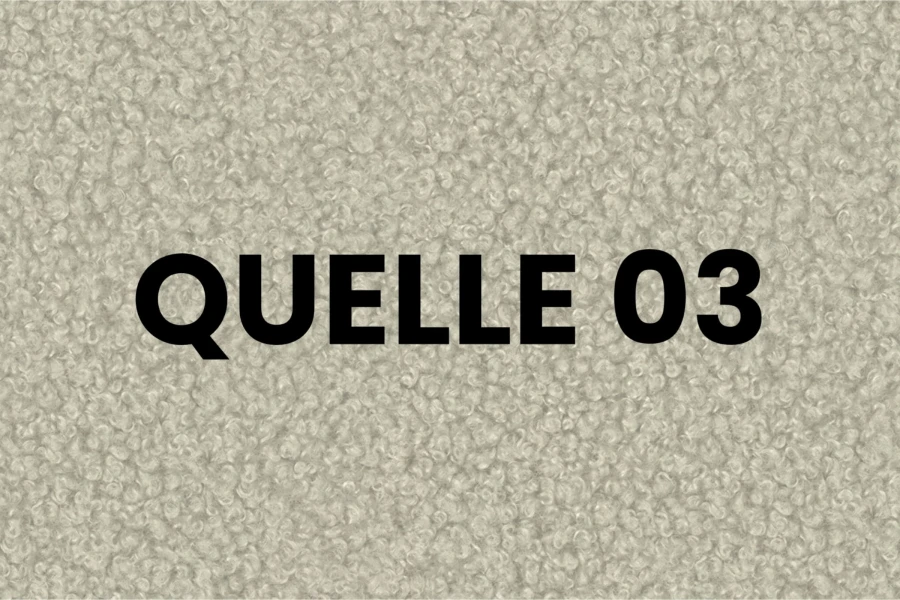 Nahaufnahme der Textur des Bouclé-Stoffes Quelle 03 für hochwertige Polsterbetten.