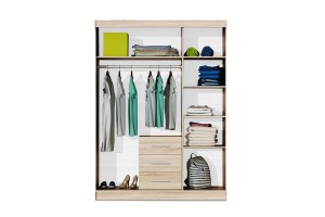 LABOO A Schlafzimmer Set Kleiderschrank 150 cm & Kommode 140 cm Deine Möbel