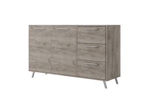 LABOO B Schlafzimmer Set inkl. Kleiderschrank 196 cm mit 2 Spiegeln und Kommode 140 cm Deine Möbel