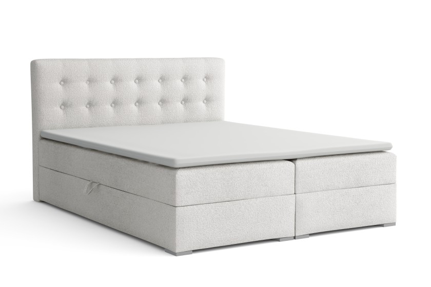 LINA Boxspringbett mit Bettkasten Boxbett in Boucle Deine Möbel