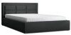 Modernes Polsterdoppelbett in Grau mit komfortabler weißer Matratze.