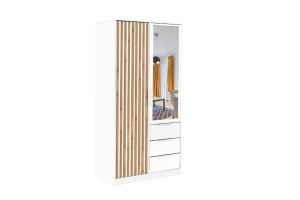 LABOO LUX A Schlafzimmer Set LABOO LUX 2D & LABOO LUX D3 Kleiderschrank 100 cm & Kommode Deine Möbel