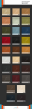 Farbpalette für Kunstleder-Bezüge in verschiedenen Tönen für Betten und Sofas.