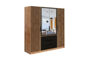 LABOO LUX E Schlafzimmer Set LABOO LUX 4D & LABOO LUX D3 Kleiderschrank 200 cm & Kommode Deine Möbel 