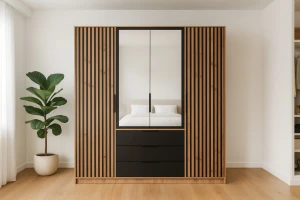 LABOO LUX F Schlafzimmer Set LABOO LUX 4D & LABOO LUX D2 Kleiderschrank 200 cm & Kommode Deine Möbel