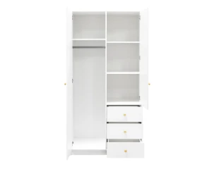 SEATTLE A Schlafzimmer-Set mit Kleiderschrank 100 cm & Kommode, in Schwarz matt oder Weiß matt Deine Möbel