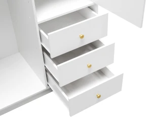 SEATTLE A Schlafzimmer-Set mit Kleiderschrank 100 cm & Kommode, in Schwarz matt oder Weiß matt Deine Möbel