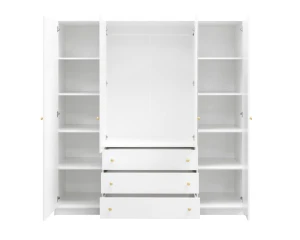 SEATTLE C Schlafzimmer-Set mit Kleiderschrank 200 cm & Kommode 140 cm, in Schwarz matt oder Weiß matt Deine Möbe