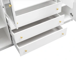 SEATTLE C Schlafzimmer-Set mit Kleiderschrank 200 cm & Kommode 140 cm, in Schwarz matt oder Weiß matt Deine Möbe