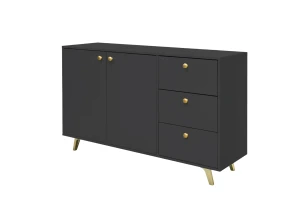 SEATTLE C Schlafzimmer-Set mit Kleiderschrank 200 cm & Kommode 140 cm, in Schwarz matt oder Weiß matt Deine Möbe