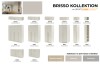 Brisso Möbelserie im Überblick: Verschiedene Module in den Farben Eiche, Kaschmir und Grau.