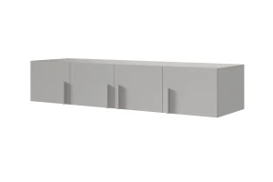 BRISSO BR1 Kleiderschrank 200 cm 4-türig, Kaschmir, Eiche Cremona, Platingrau, Metallgriffen Deine Möbel