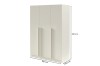 Beige 3-door wardrobe with dimensions: 150 cm width, 210 cm height and 60,5 cm depth.