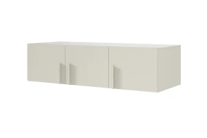 BRISSO BR2 Kleiderschrank 150 cm 3-türig, Kaschmir, Eiche Cremona, Platingrau, Metallgriffen Deine Möbel