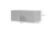 Grauer Aufsatzschrank mit Maßen 100x40x60,5 cm, platzsparender Hängeschrank für zusätzliche Ordnung.