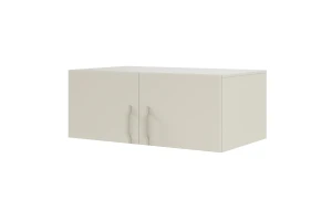 BRISSO BR3 Kleiderschrank 100 cm 2-türig, Kaschmir, Eiche Cremona, Platingrau, Metallgriffen Deine Möbel   