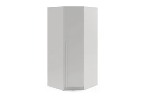 BRISSO BR4 Eckkleiderschrank 95 cm 1-türig, Kaschmir, Eiche Cremona, Platingrau, Metallgriffen Deine Möbel