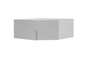 BRISSO BR4 Eckkleiderschrank 95 cm 1-türig, Kaschmir, Eiche Cremona, Platingrau, Metallgriffen Deine Möbel