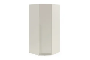 BRISSO BR4 Eckkleiderschrank 95 cm 1-türig, Kaschmir, Eiche Cremona, Platingrau, Metallgriffen Deine Möbel