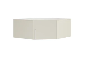 BRISSO BR4 Eckkleiderschrank 95 cm 1-türig, Kaschmir, Eiche Cremona, Platingrau, Metallgriffen Deine Möbel