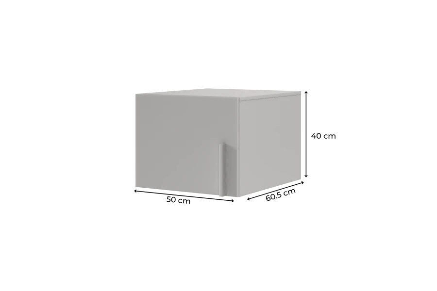 Maße Hängeschrank Weiß: 40x50x60,5 cm, kompakte Aufbewahrung.