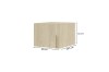 Wandschrank in Eiche-Optik mit Maßangaben: 40 cm Höhe, 50 cm Breite, 60,5 cm Tiefe.